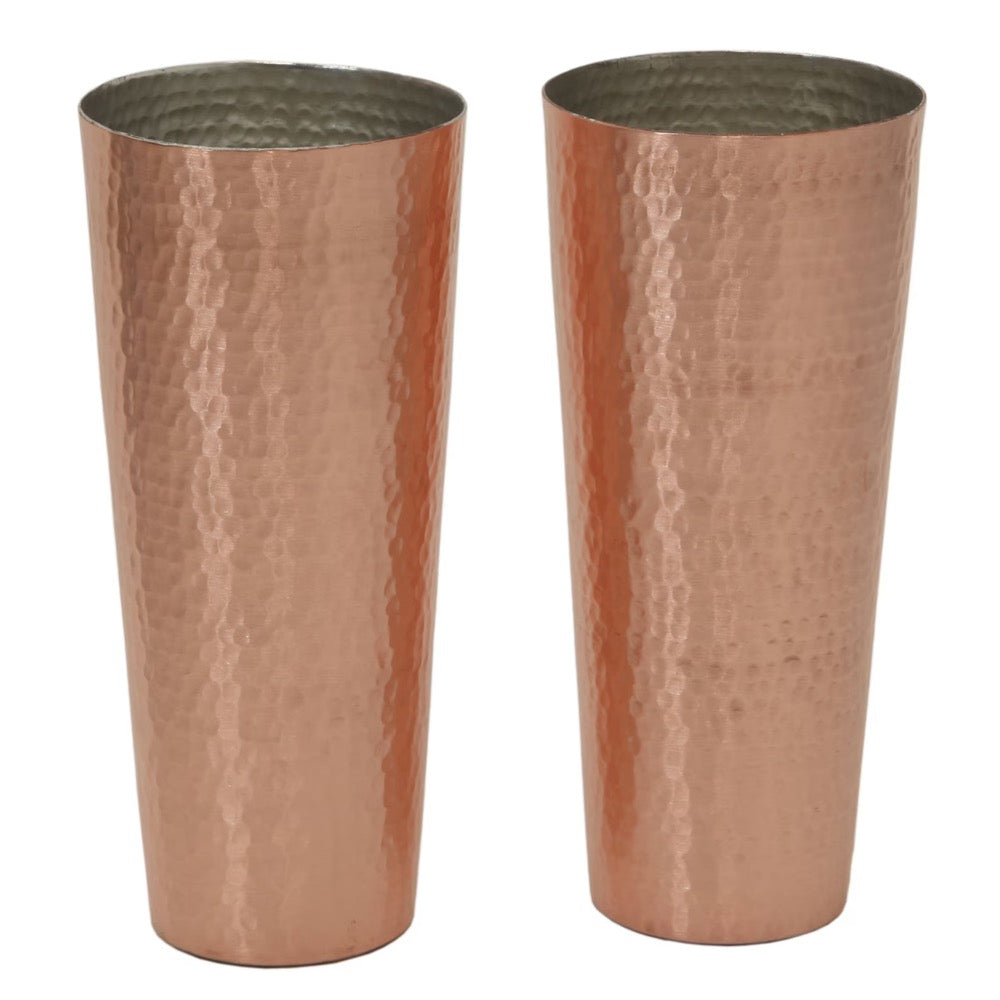 100% Hammered Copper Cup Tumbler Water Glass Good Health Ayurveda Glasses seventh anniversary unique gift