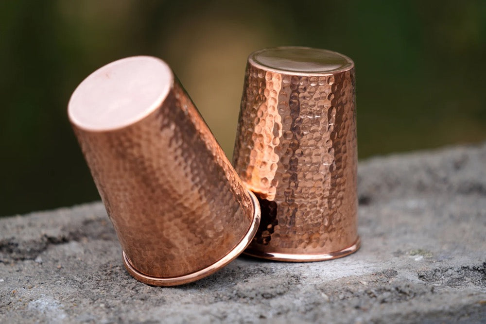 Handmade Copper Tumbler Cup Glass 250 ML Copper Drink Glassess Mug Anniversary Gift