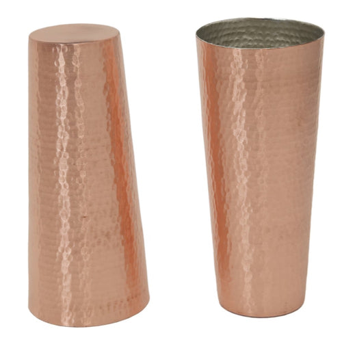 100% Hammered Copper Cup Tumbler Water Glass Good Health Ayurveda Glasses seventh anniversary unique gift