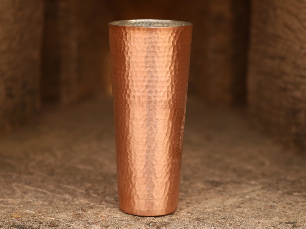 100% Hammered Copper Cup Tumbler Water Glass Good Health Ayurveda Glasses seventh anniversary unique gift