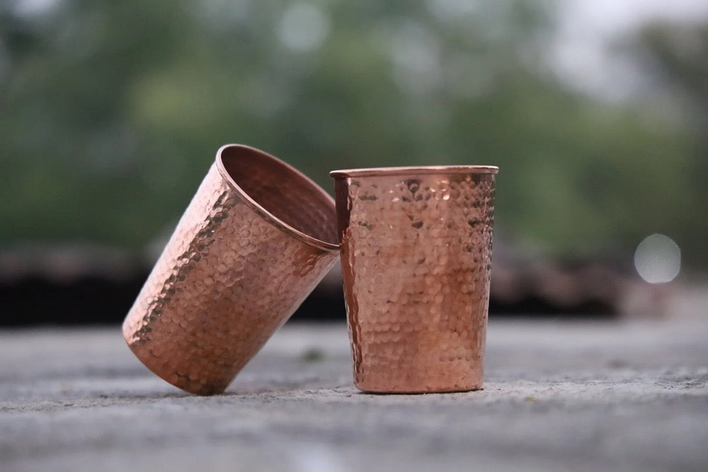 Handmade Copper Tumbler Cup Glass 250 ML Copper Drink Glassess Mug Anniversary Gift